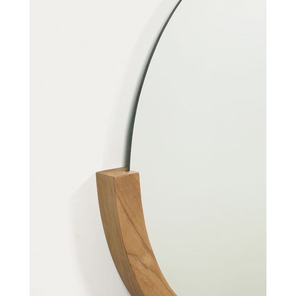 Nástěnné zrcadlo s dřevěným rámem 96x55 cm Rokia – Kave Home-image-1