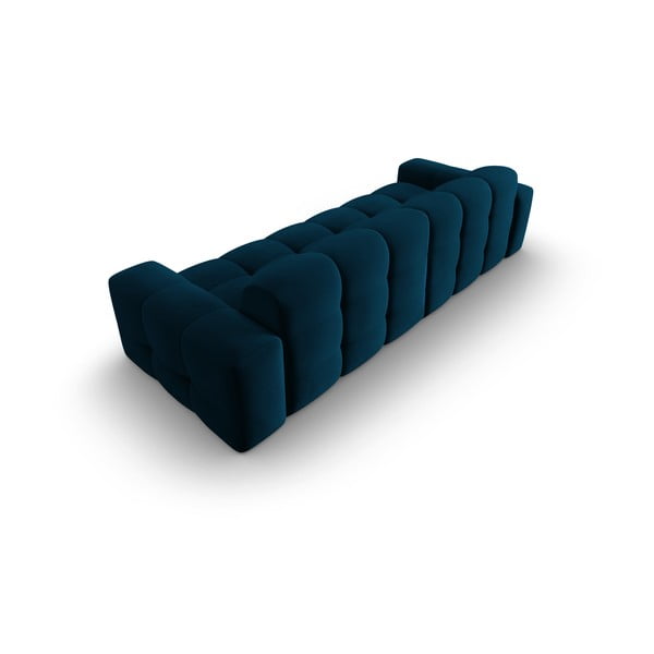 Tmavě modrá sametová pohovka 255 cm Kendal – Micadoni Home-image-4