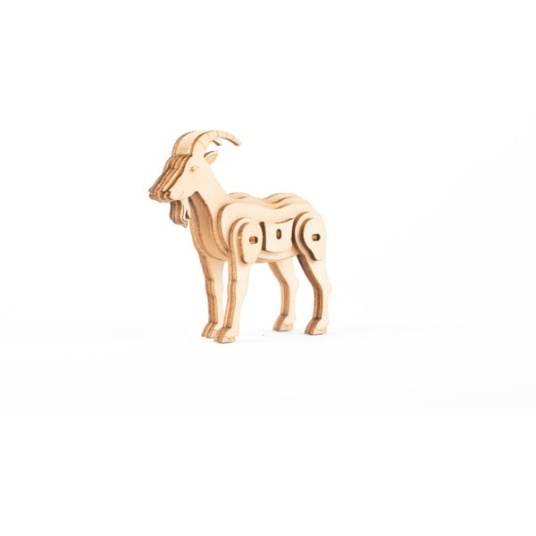 3D dřevěné puzzle s motivem kozy Kikkerland Goat