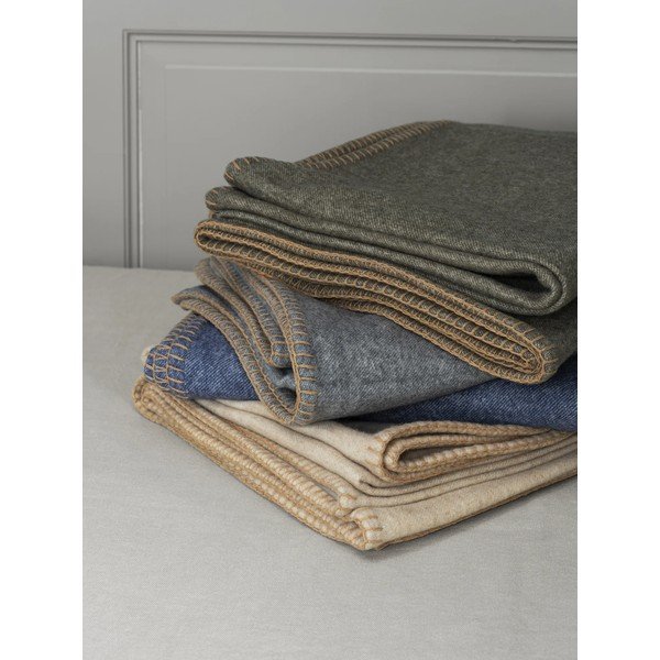 Béžová deka s příměsí vlny 145x200 cm Ahwi – Blomus-image-3