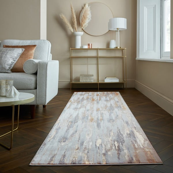 Béžový běhoun 80x300 cm Gleam – Flair Rugs-image-1