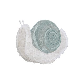 Pratelný ručně tkaný bavlněný dětský koberec v mentolovo-světle šedé barvě 100x120 cm Snail – Lorena Canals
