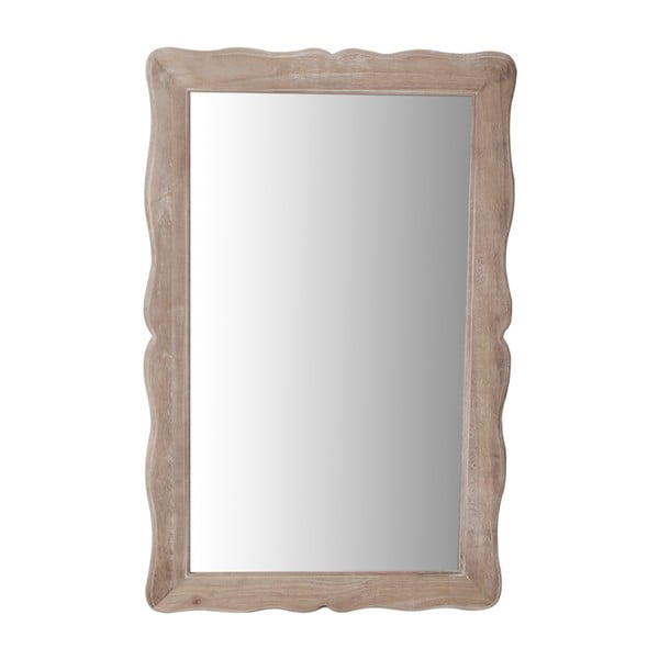 Zrcadlo v krémovém rámu z topolového dřeva Livin Hill Pesaro, výška 80 cm