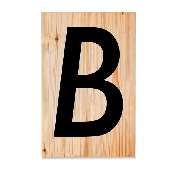 Dřevěná cedule Letters B