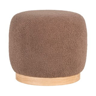 Hnědý taburet z textilie bouclé Belfort – House Nordic