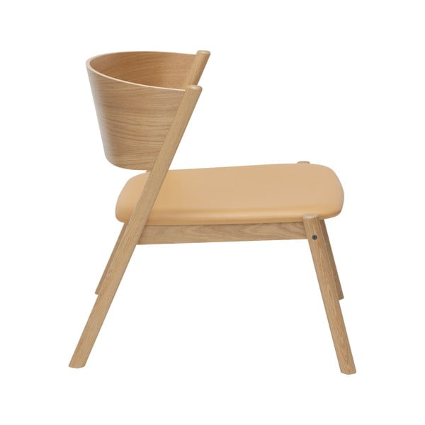 Světle hnědé křeslo Oblique – Hübsch-image-2