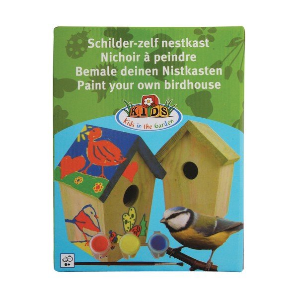 Dřevěná ptačí budka s barvami Esschert Design-image-1