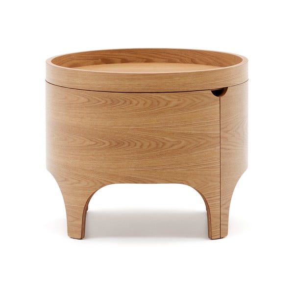 Noční stolek v dekoru jasanu v přírodní barvě Octavia – Kave Home-image-3