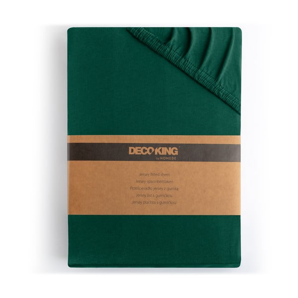 Zelené napínací prostěradlo jersey 180x200 cm Amber – Restilo-image-4