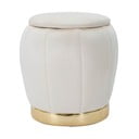 Krémový sametový taburet Paris – Mauro Ferretti