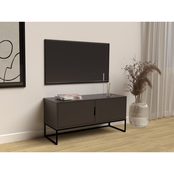 Černý TV stolek s kovovými nohami Tenzo Lipp-image-1