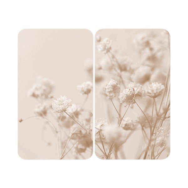 Kryt na sporák z tvrzeného skla 52x30 cm Dried Flower – Wenko