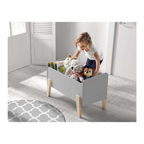Šedý dětský úložný box 80x39x48 cm Kiddy – Vipack-image-1