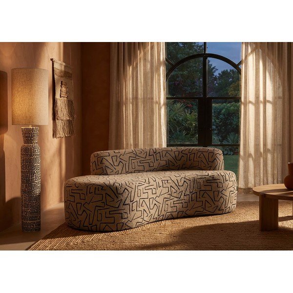 Béžová pohovka z textilie bouclé 176 cm Nairobi – Mauro Ferretti-image-1