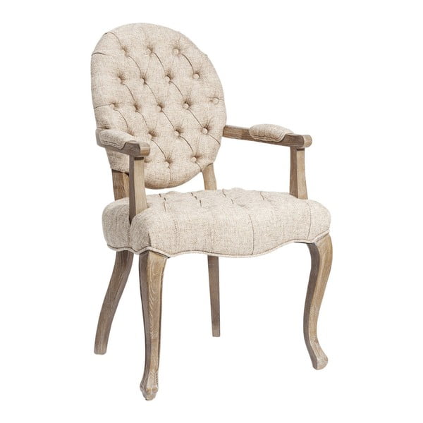 Krémová židle s područkami Kare Design Duchess