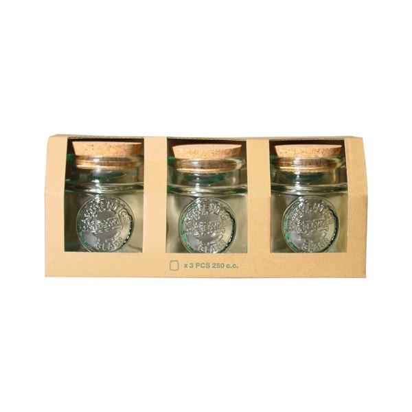 Sada 3 dóz z recyklovaného skla Ego Dekor Authentic, 250 ml-image-1