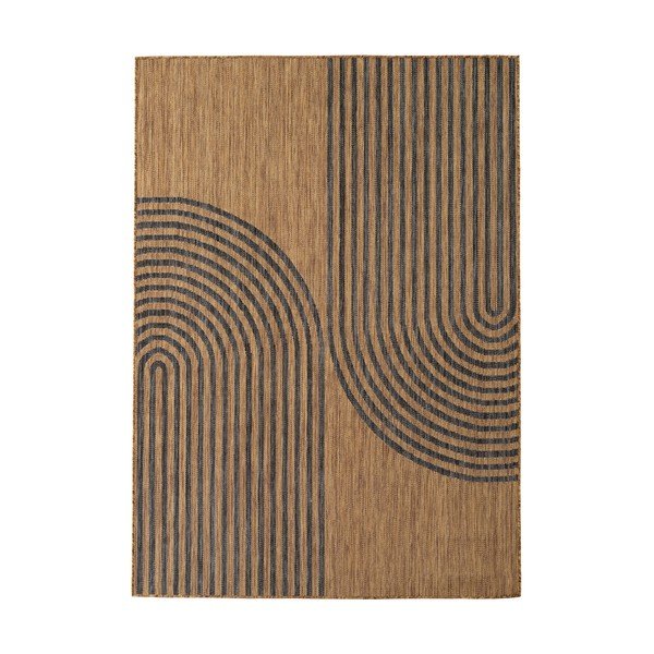 Černý/hnědý vnitřní a venkovní koberec 160x230 cm Mira 1453 – Ayyildiz Carpets