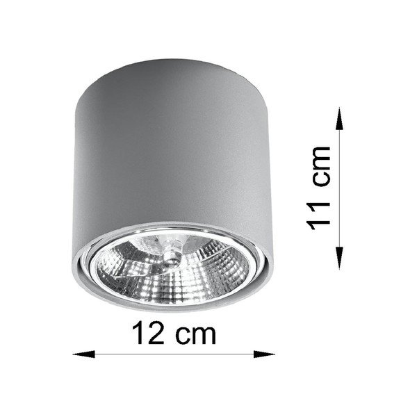 Šedé stropní svítidlo Sollux Luigi-image-2