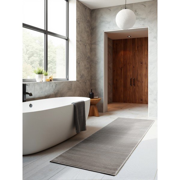 Antracitovo-krémový běhoun 80x240 cm Perles Dolomite – Elle Decoration-image-1