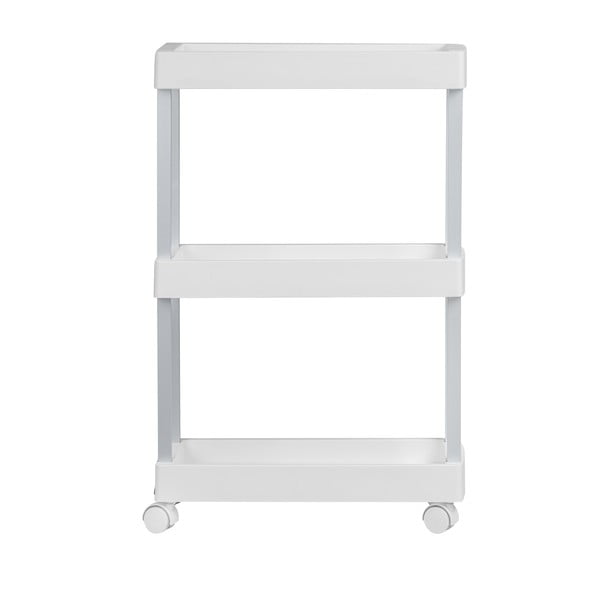 Bílý plastový pojízdný regál 45x80 cm Mino – Wenko-image-3