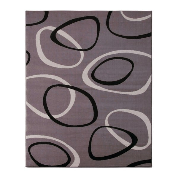 Šedý koberec Hanse Home Prime Pile Rings Grey, 190 x 280 cm