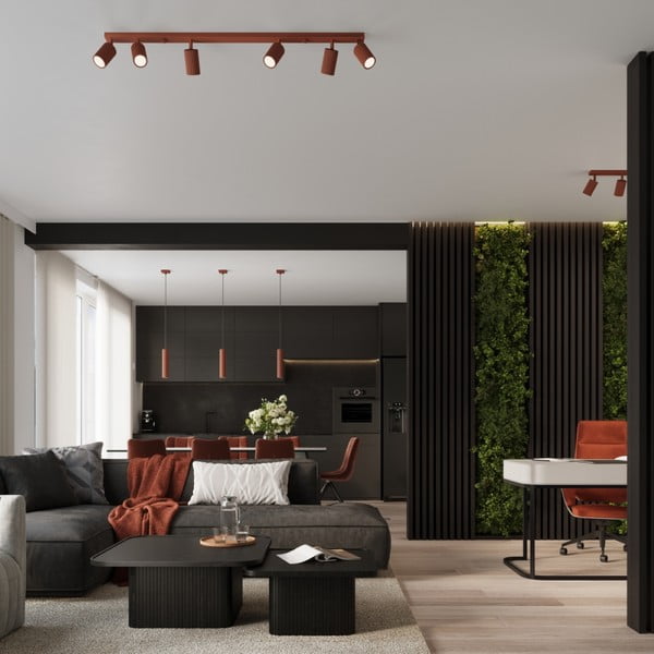 Bodové svítidlo v cihlové barvě 6,5x81 cm Gleam – Sollux-image-1