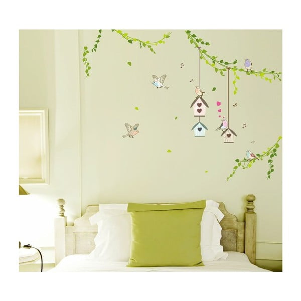 Sada nástěnných samolepek Ambiance Birds cages in the Forest-image-4
