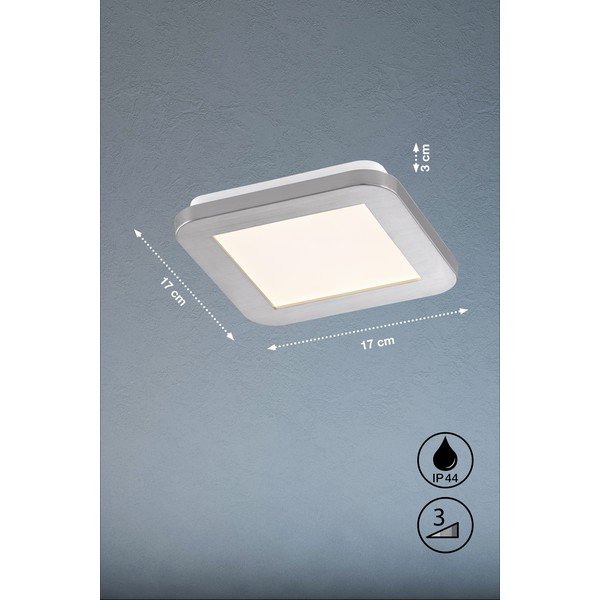 LED stropní svítidlo ve stříbrné barvě 17x17 cm Gotland – Fischer & Honsel-image-3
