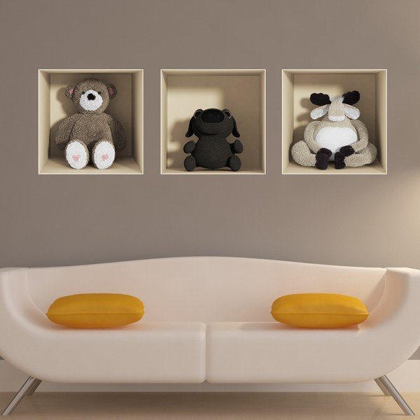 Sada 3 samolepek s 3D efektem Ambiance Toys