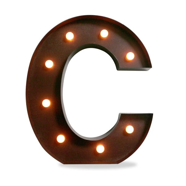 Světelná LED dekorace Letter C