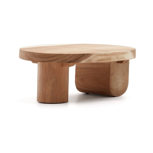 Konferenční stolek z masivu munggur v přírodní barvě 60x90 cm Mosi – Kave Home-image-2