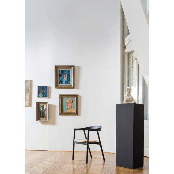 Černá jídelní židle z dubového dřeva Gazzda Muna-image-1