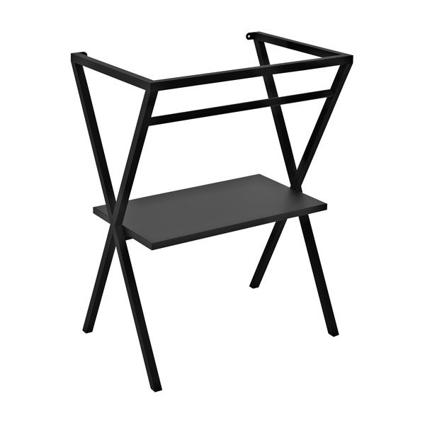 Černý podstavec pod umyvadlo 56,5x72 cm Ferro – Sapho