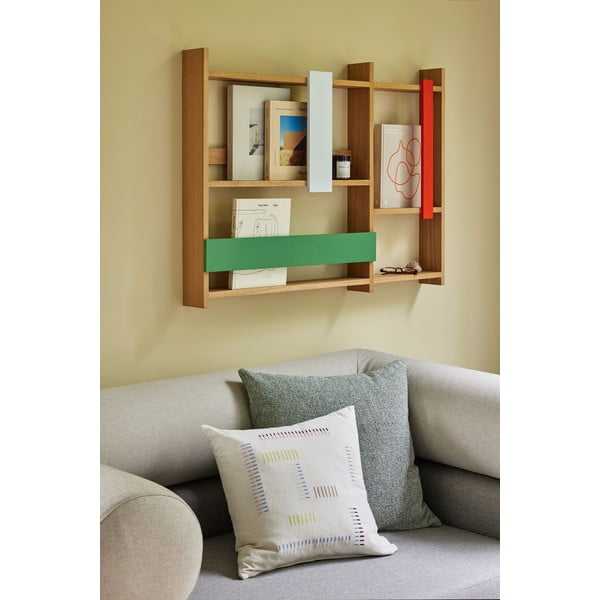 Patrová police v dekoru dubu v přírodní barvě 110 cm Arki – Hübsch-image-1