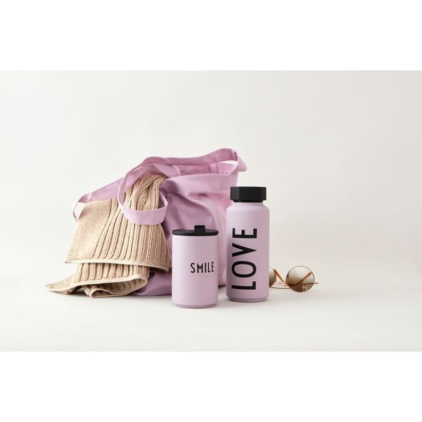 Fialový termo hrnek 350 ml Smile – Design Letters-image-1