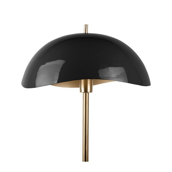 Stojací lampa s kovovým stínidlem v černé a zlaté barvě (výška 154 cm) Waved – Leitmotiv-image-1