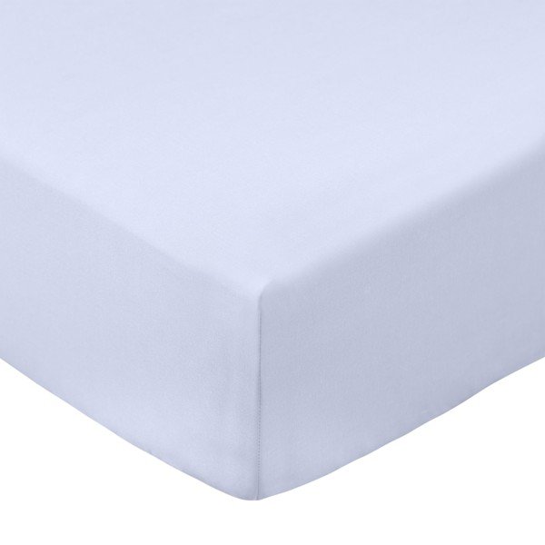 Napínací prostěradlo z bavlněného perkálu v levandulové barvě 150x200 cm Cotton Percale – Bianca