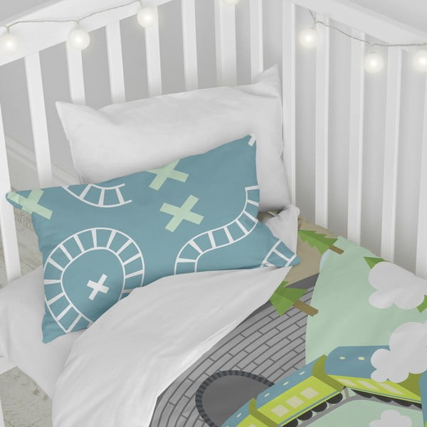 Dětské povlečení z čisté bavlny Happynois Train, 115 x 145 cm-image-3