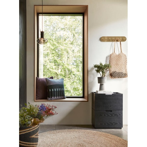 Sada 2 černo-béžových keramických květináčů Hübsch Pot-image-1