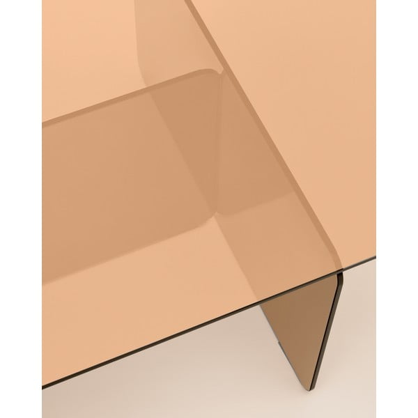 Hnědý skleněný konferenční stolek 60x120 cm Zaren – Kave Home-image-4