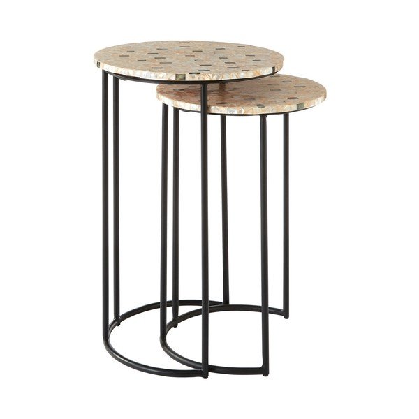 Kulaté odkládací stolky v sadě 2 ks ø 38 cm Halle – Premier Housewares-image-3