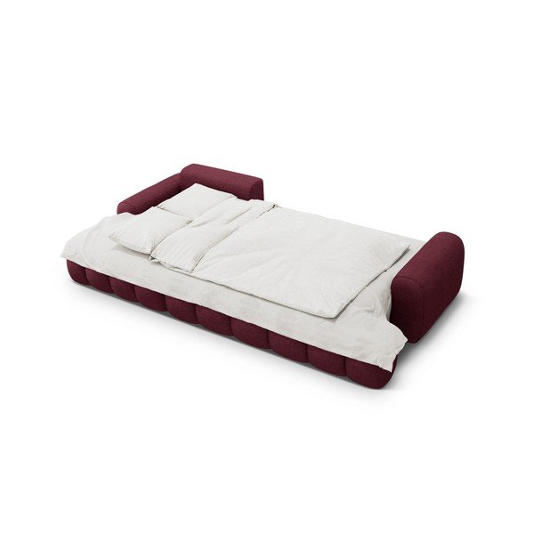 Vínová rozkládací/s úložným prostorem rohová pohovka (levý roh/s lenoškou) Linz – Cosmopolitan Design-image-4