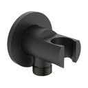 Matně černý kovový držák na sprchovou hlavici Silk Black – Ideal Standard