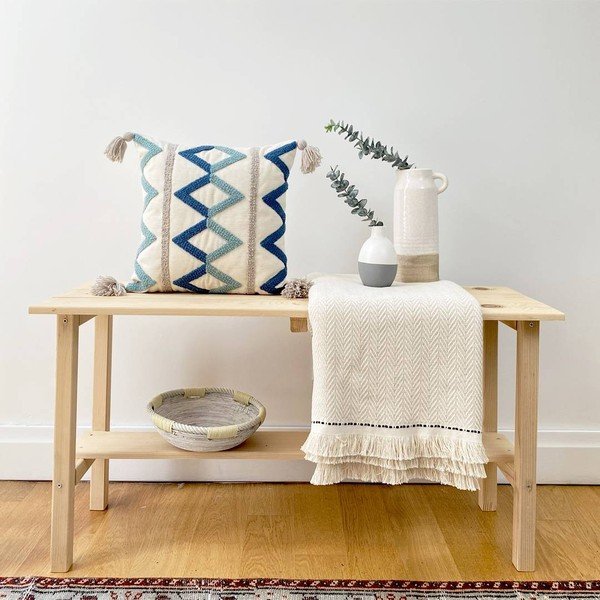 Povlak na polštář s příměsí lnu Joynodes Bethany Tassel, 43 x 43 cm-image-1