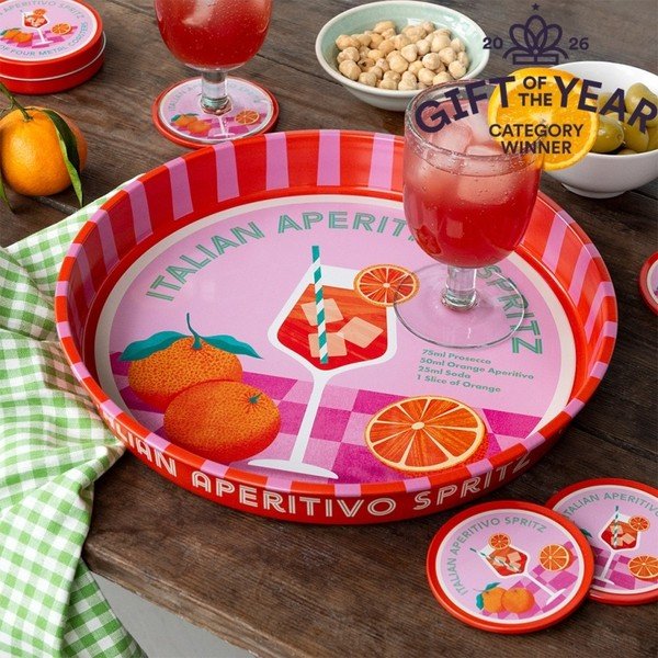 Kovový tác ø 33 cm Aperitivo Spritz – Rex London-image-1