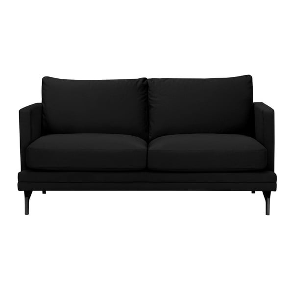 Černá pohovka s podnožím v černé barvě Windsor & Co Sofas Jupiter