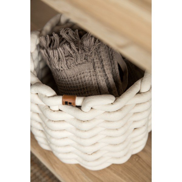 Látkový košík ø 21x17 cm Peach Skin Round S – Bigso-image-3