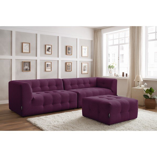 Tmavě fialová pohovka 324 cm Kleber - Bobochic Paris-image-1