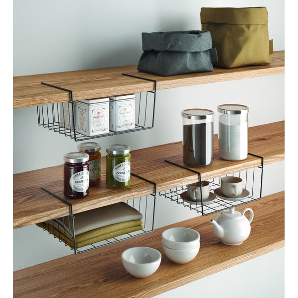 Černý závěsný kuchyňský košík Metaltex, délka 30 cm-image-2