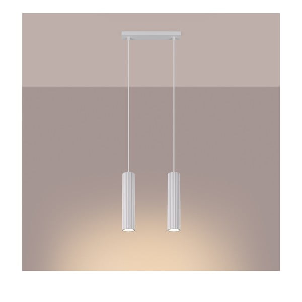 Bílé závěsné svítidlo Gleam – Sollux-image-1